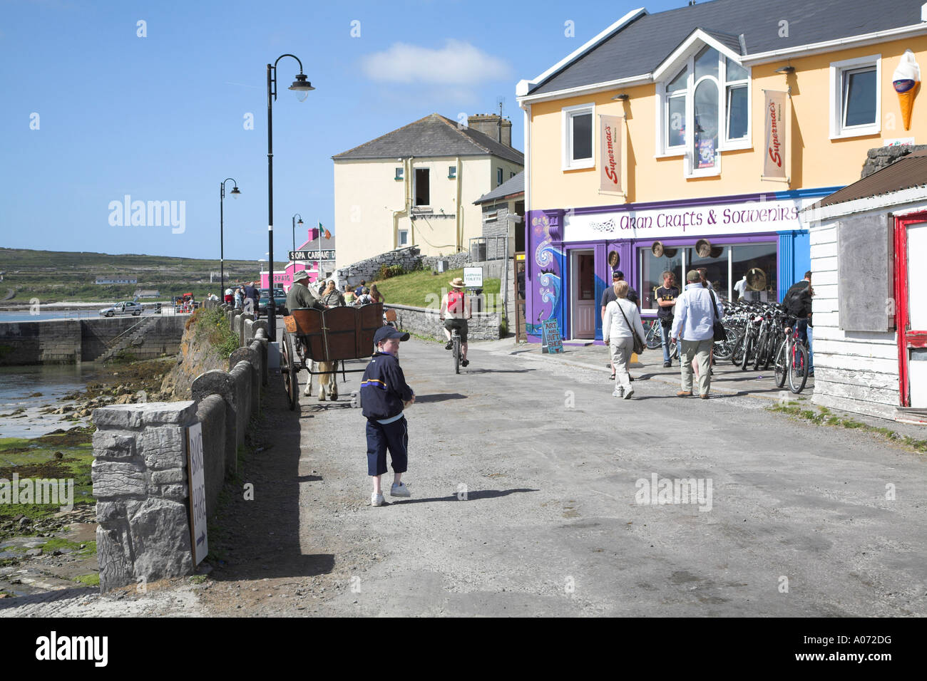 Kilronan village, Inishmore, Aran Islands, County Clare, Ireland Stock
