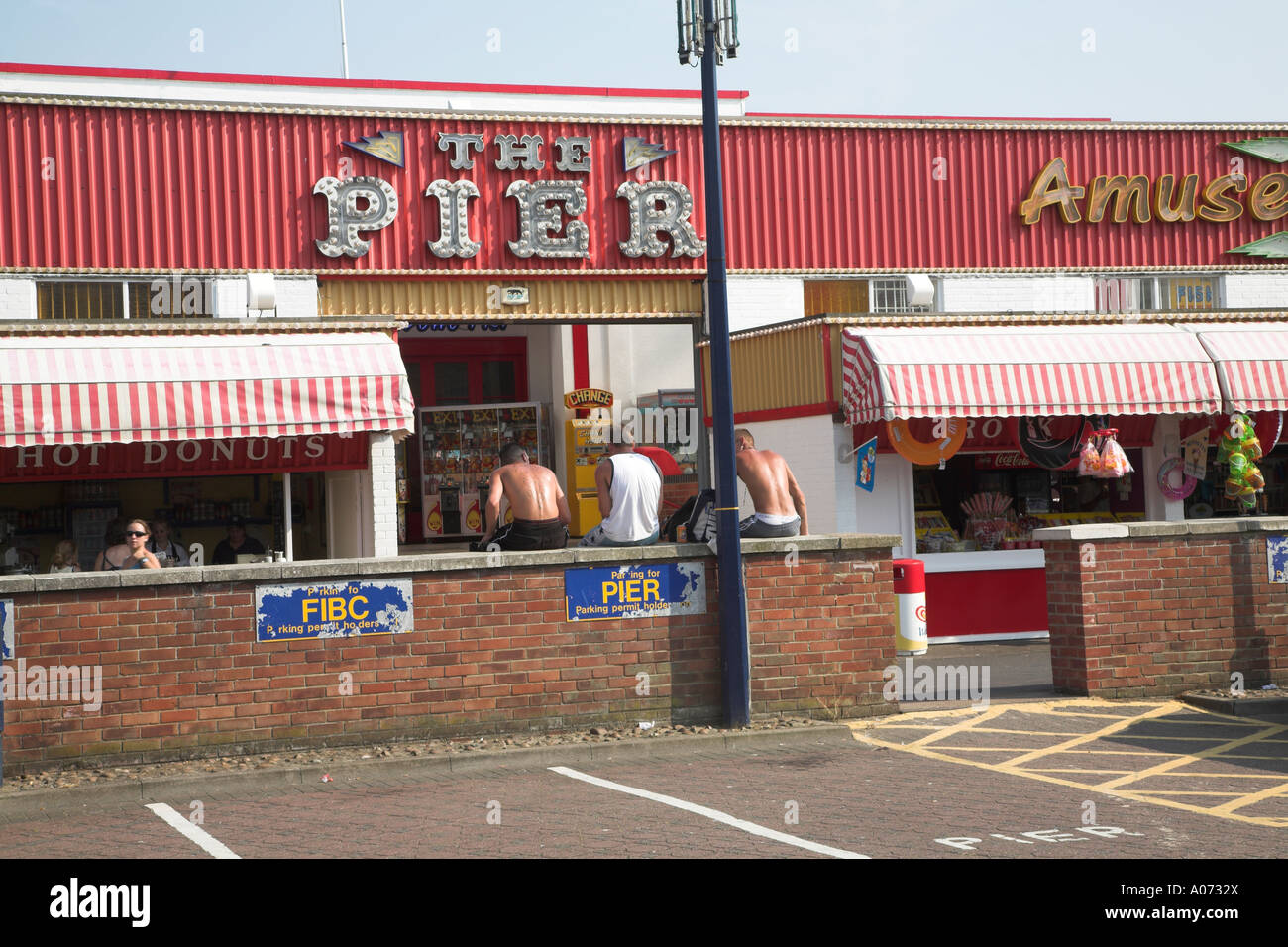 Felixstowe pier amusement arcade Suffolk England Stock Photo
