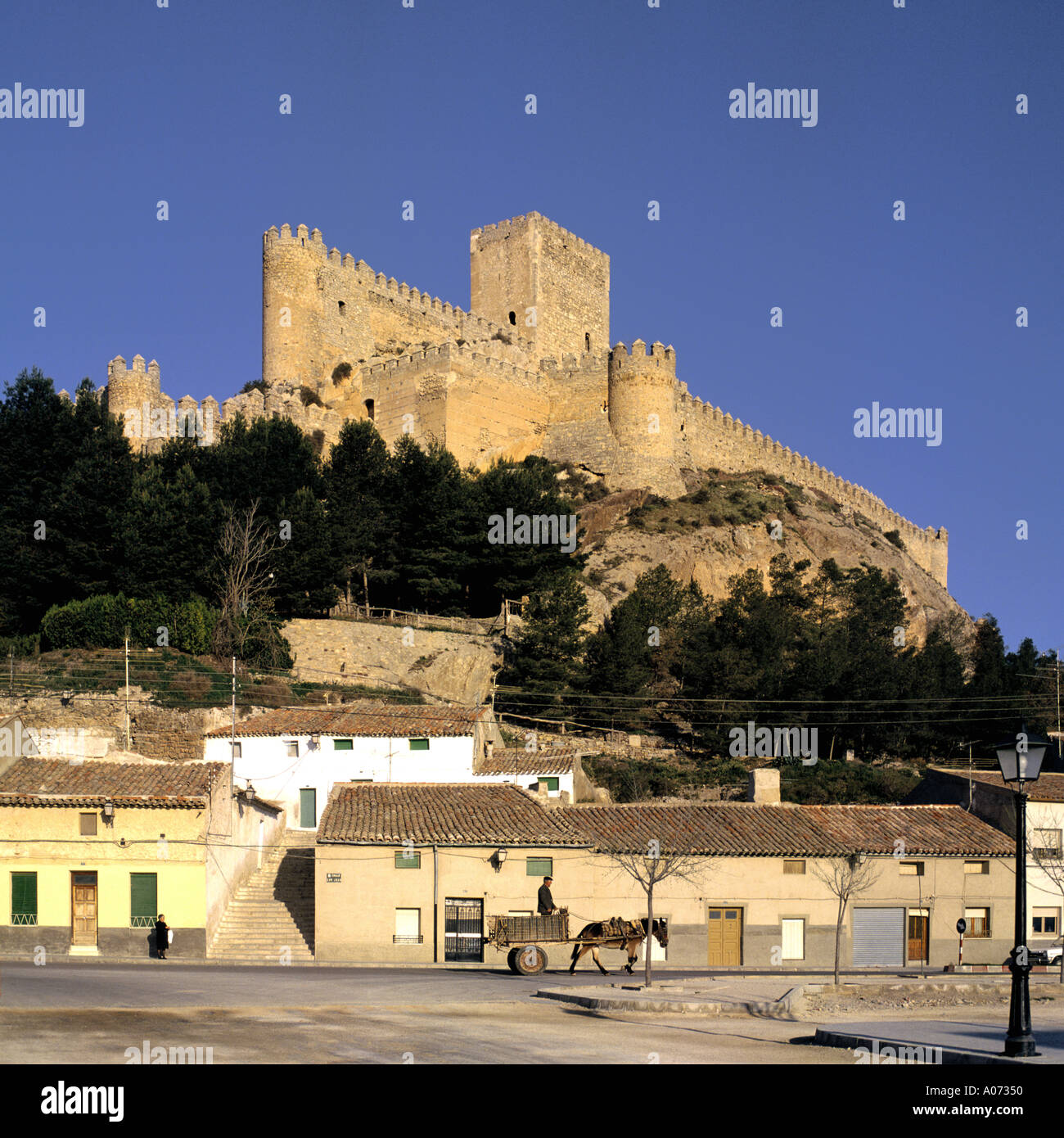 Castle of Almansa (Albacete) Spain Stock Photo