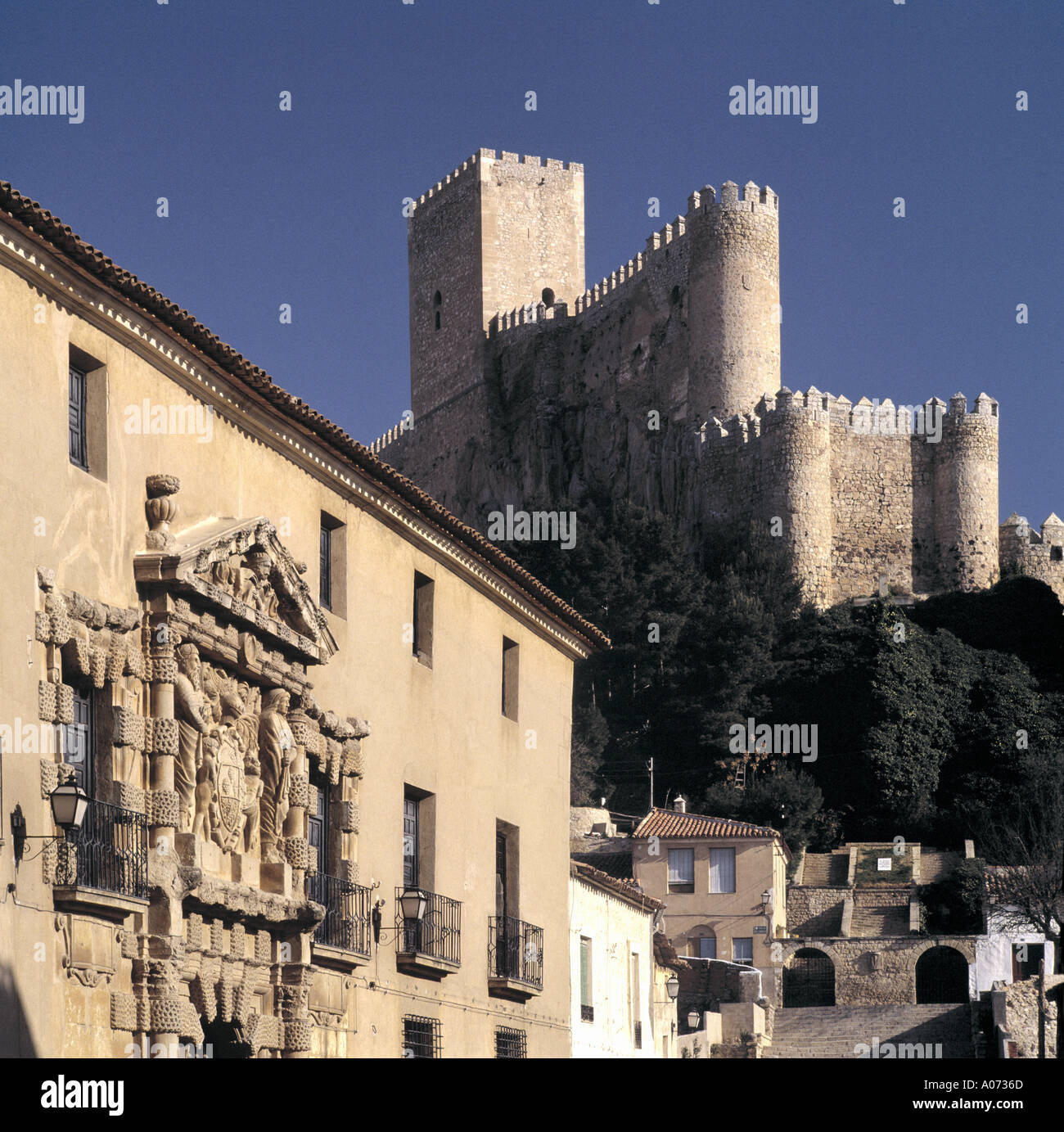 Castle of Almansa (Albacete) Spain Stock Photo - Alamy