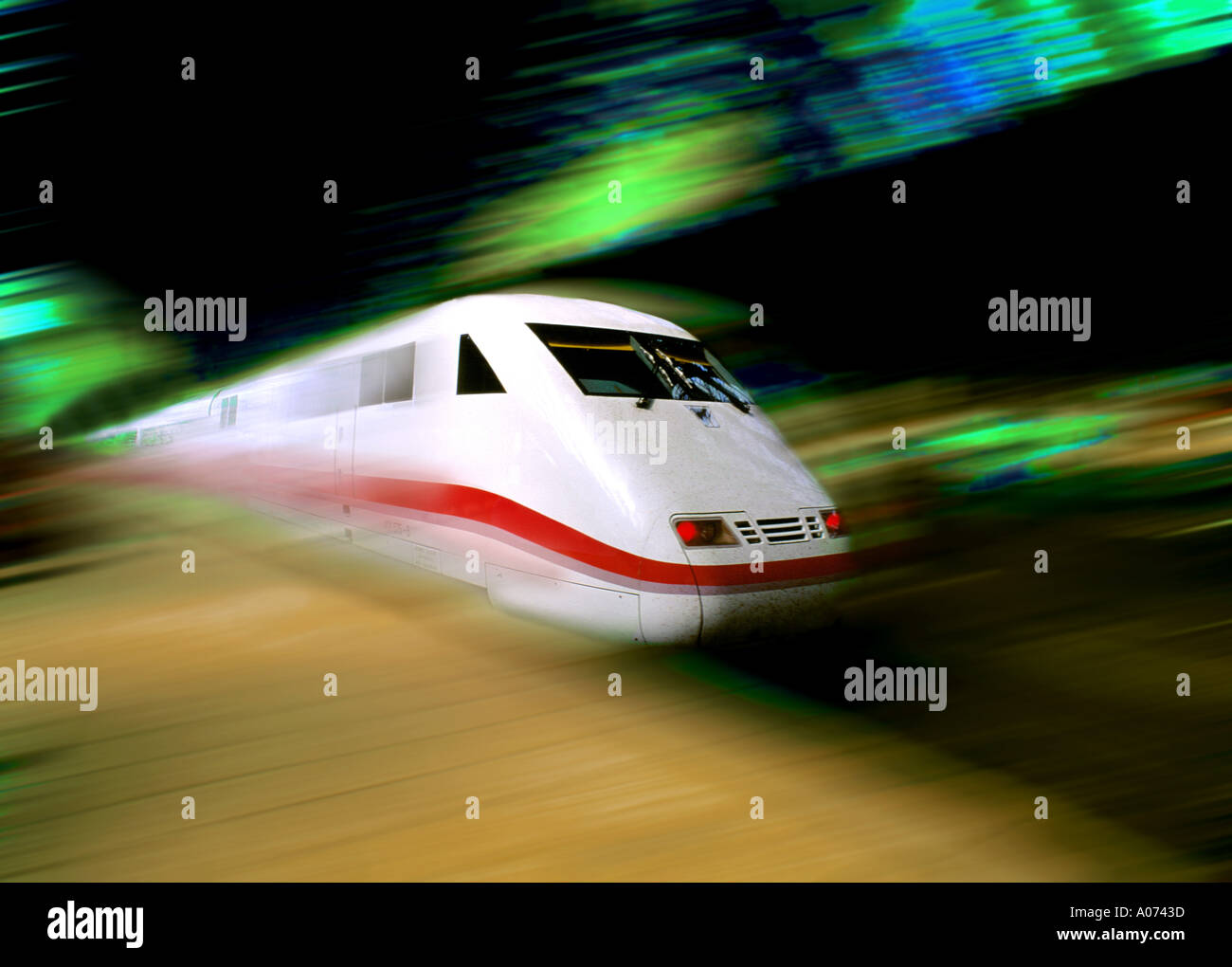 ICE InterCity Express Bullet Train Germany Stock Photo