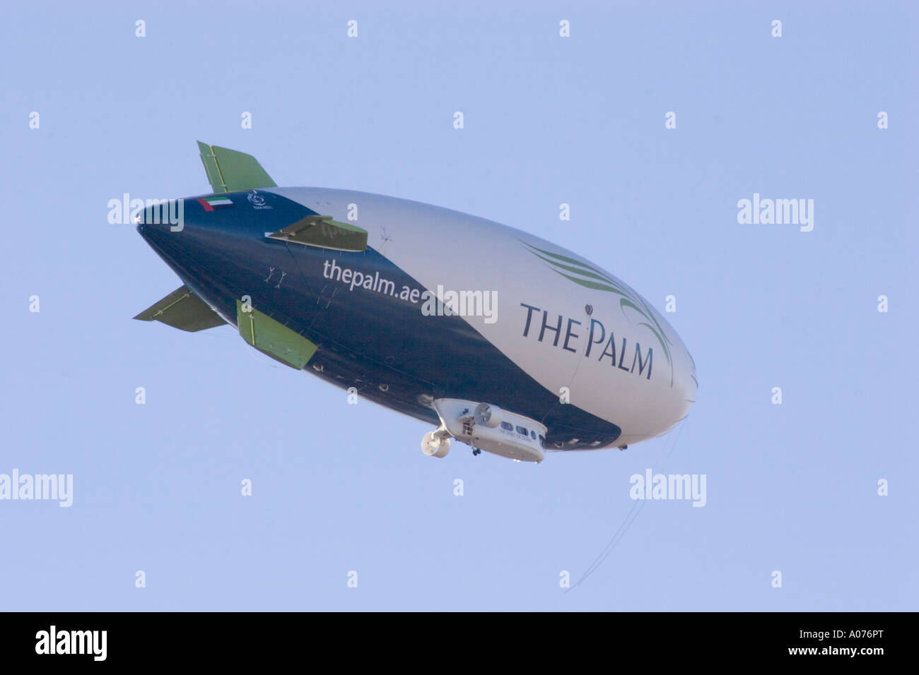 The world s largest commercial airship The Spirit of Dubai flying over London Stock Photo