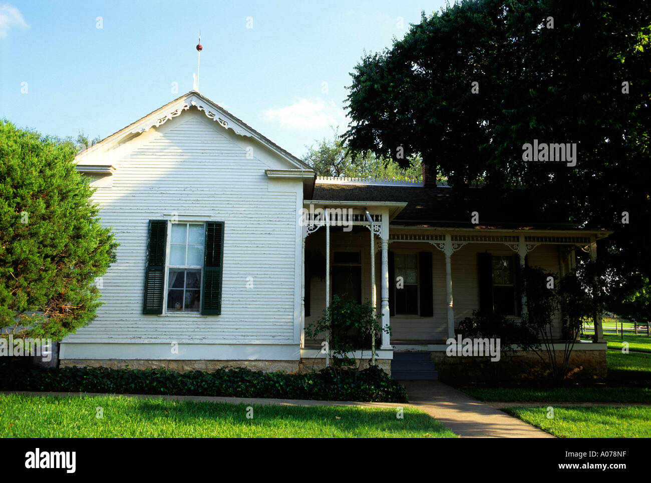 The Lyndon B. Johnson's boyhood home in Johnson City, Texas. Stock Photo