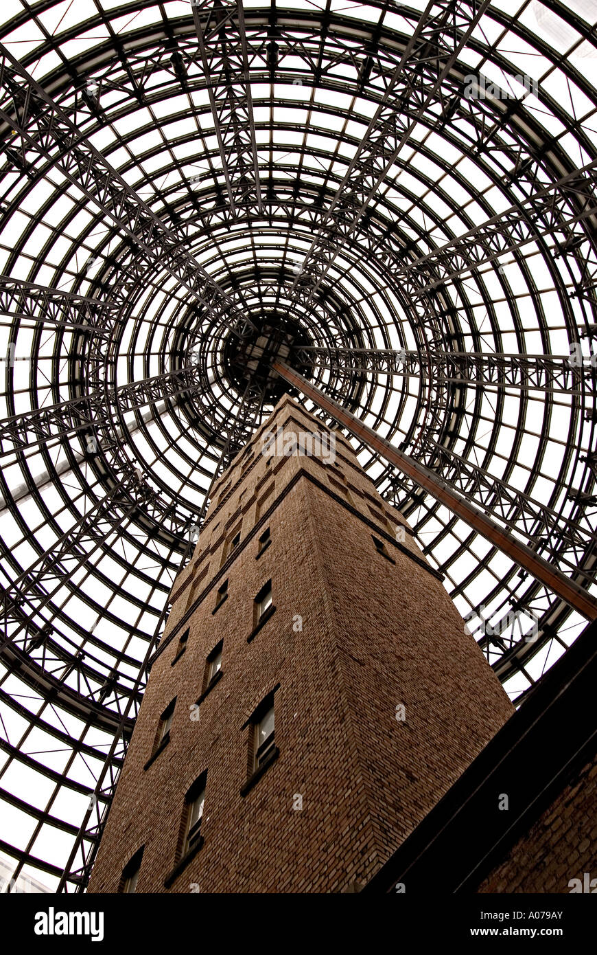 the shot tower in melbourne central Stock Photo