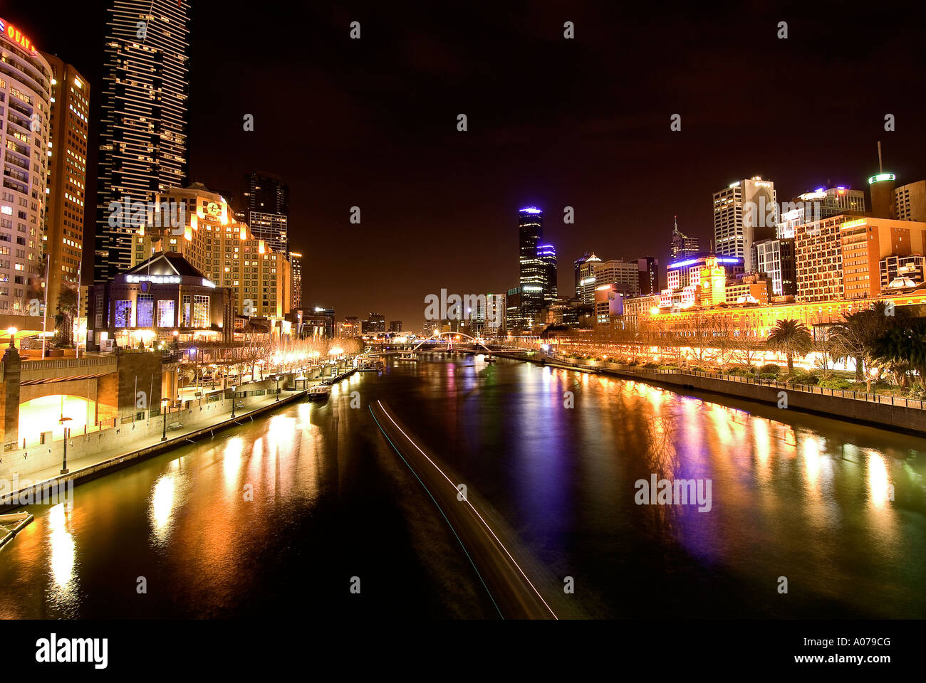 melbourne at night Stock Photo
