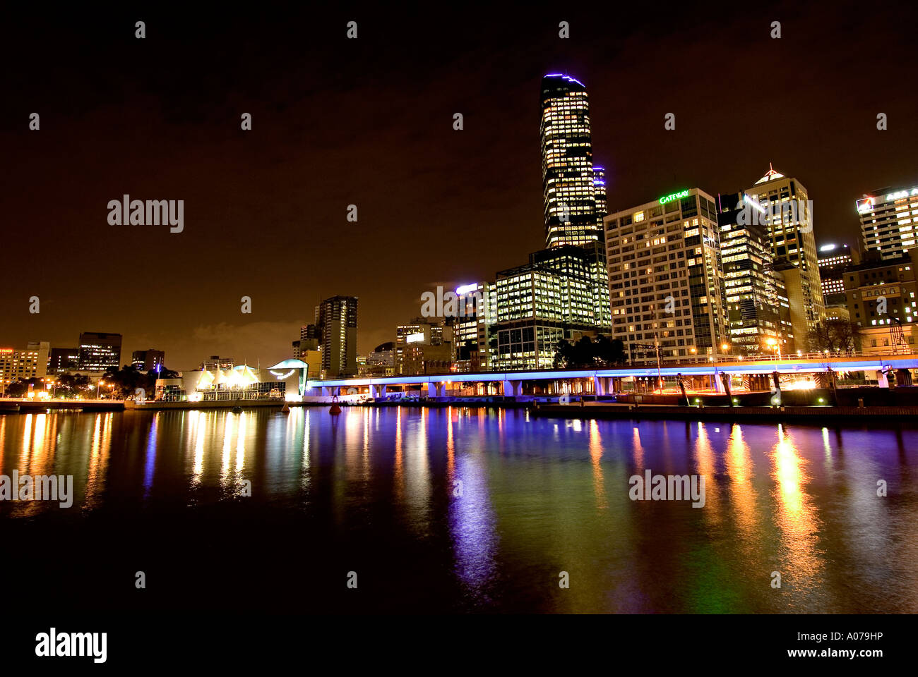melbourne in the evening Stock Photo