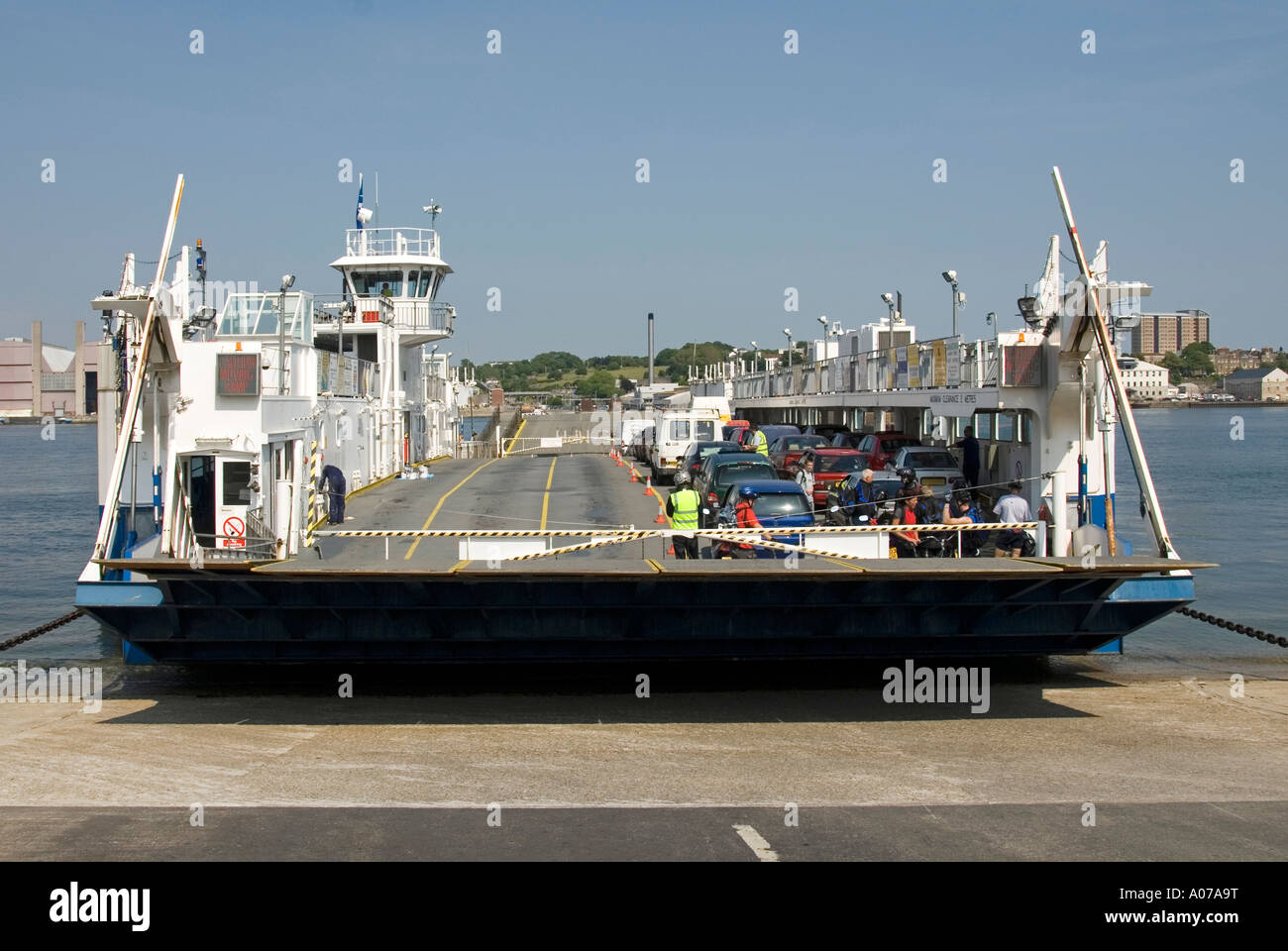 DepartingTorpoint Cornwall to Devonport in Devon chain ferry for