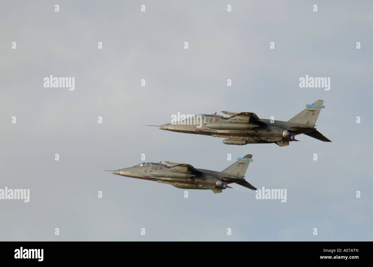 Sepecat Jaguar GR3A Anglo-French jet ground attack aircraft.   XAV 4155-394 Stock Photo