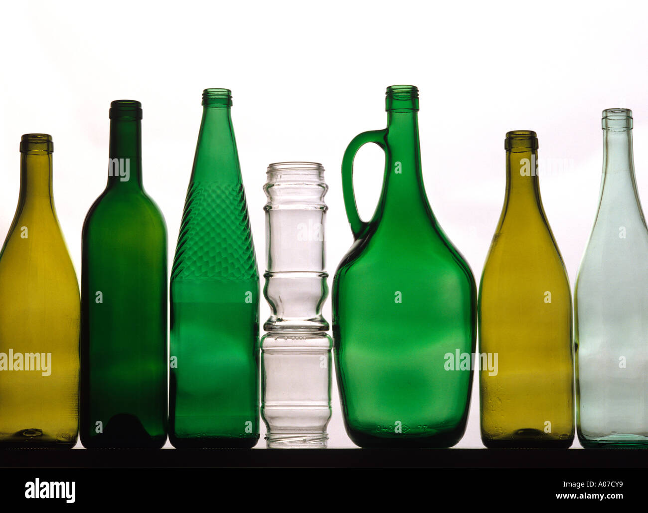 Recycling glass bottles and jars Stock Photo Alamy