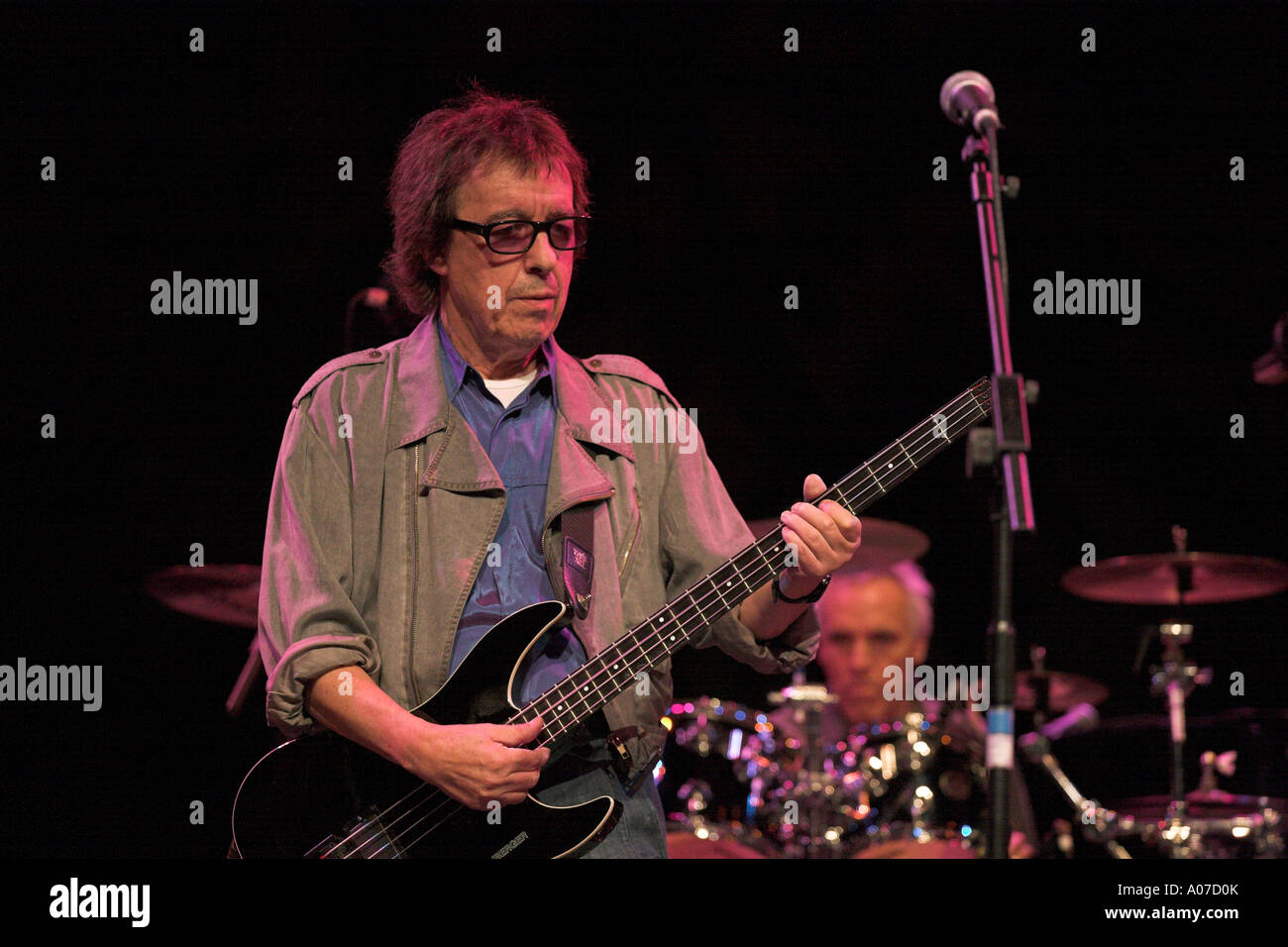 Stock photograph of Bill Wyman's Rhythm Kings in concert at Plymouth Pavilions England Halloween 2006 Stock Photo
