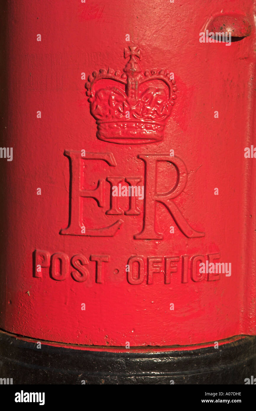 Traditional British Post Box in Rural Village Stock Photo - Alamy