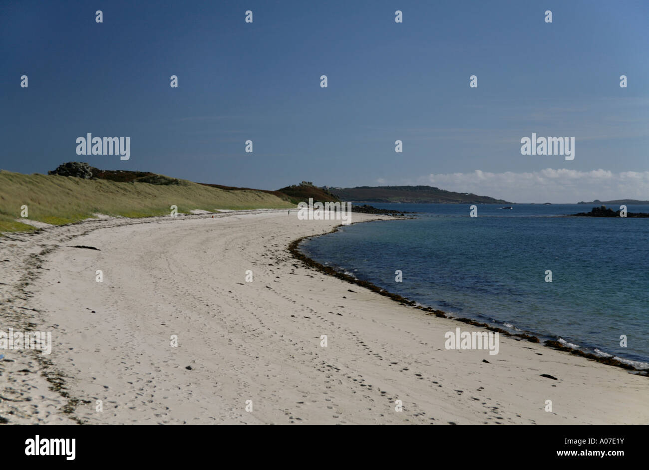 Stock photograph of Appletree Bay Tresco Scilly looking south Stock Photo
