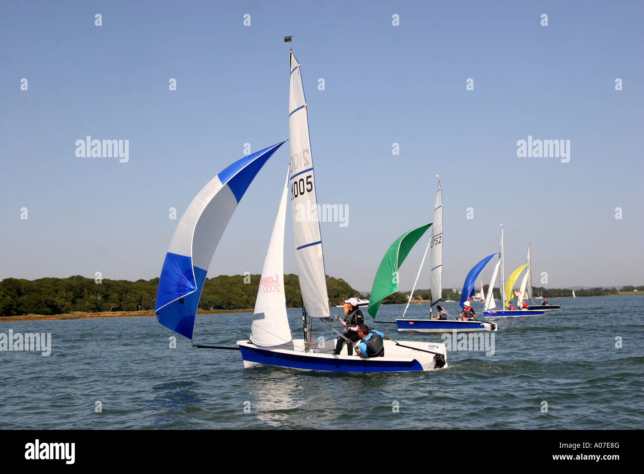 Dinghy sailing race Stock Photo Alamy