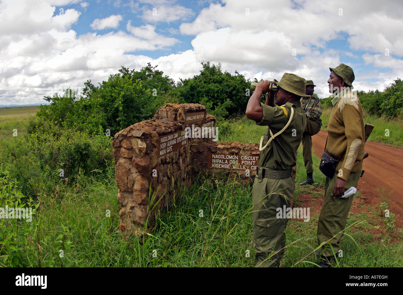 Kws Rangers Training Rangers from the Kenya Wildlife Service (KWS) patrolling Nairobi ...