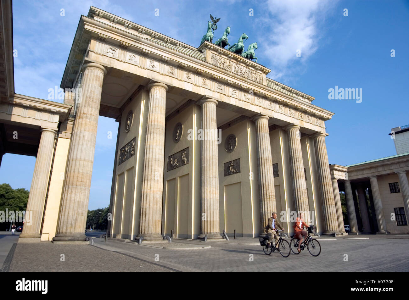 BRANDENBURGER GATE EAST BERLIN GERMANY EUROPE EU Stock Photo