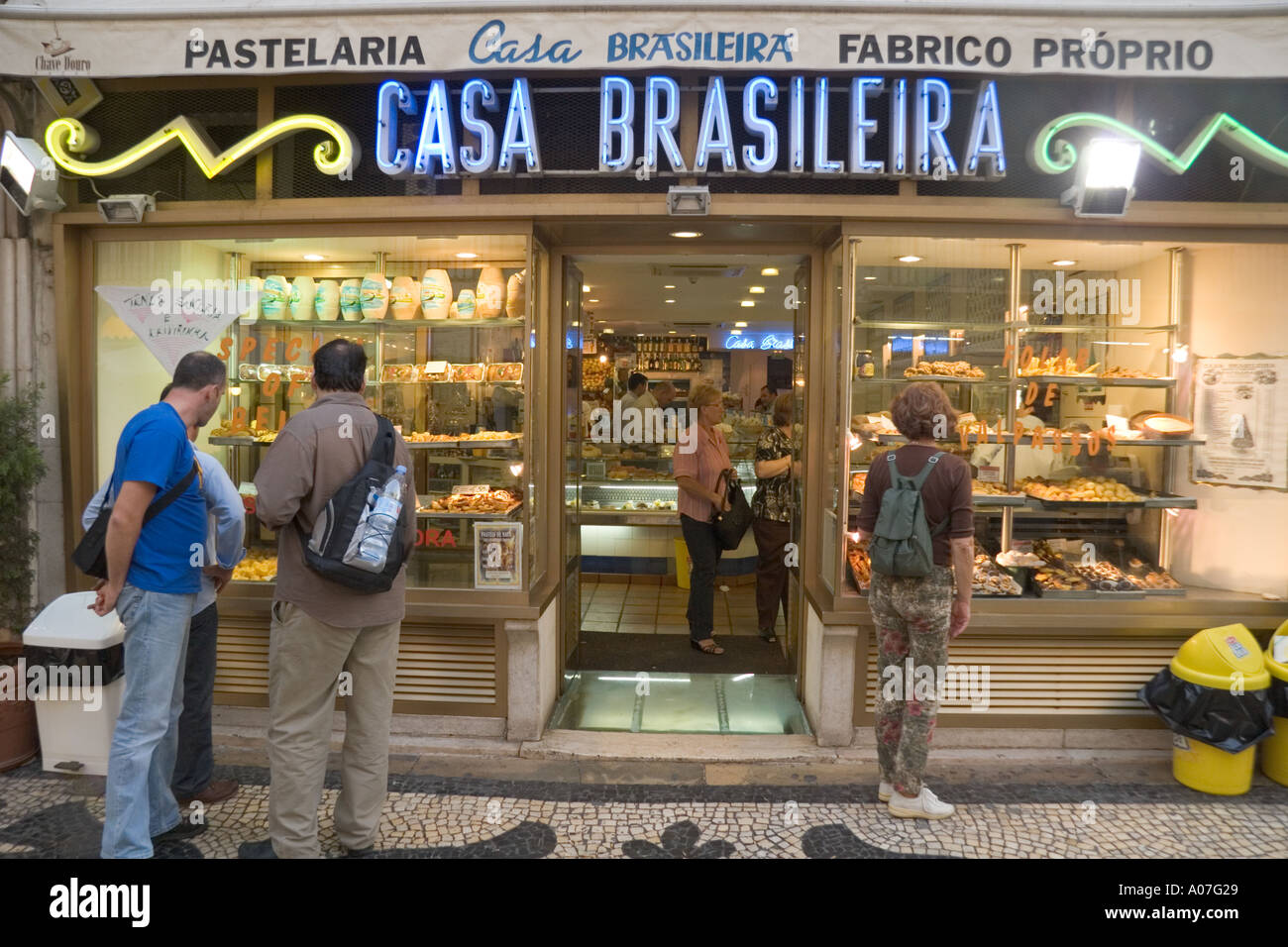 Lisbon Portugal Typical pastry shop Stock Photo Alamy