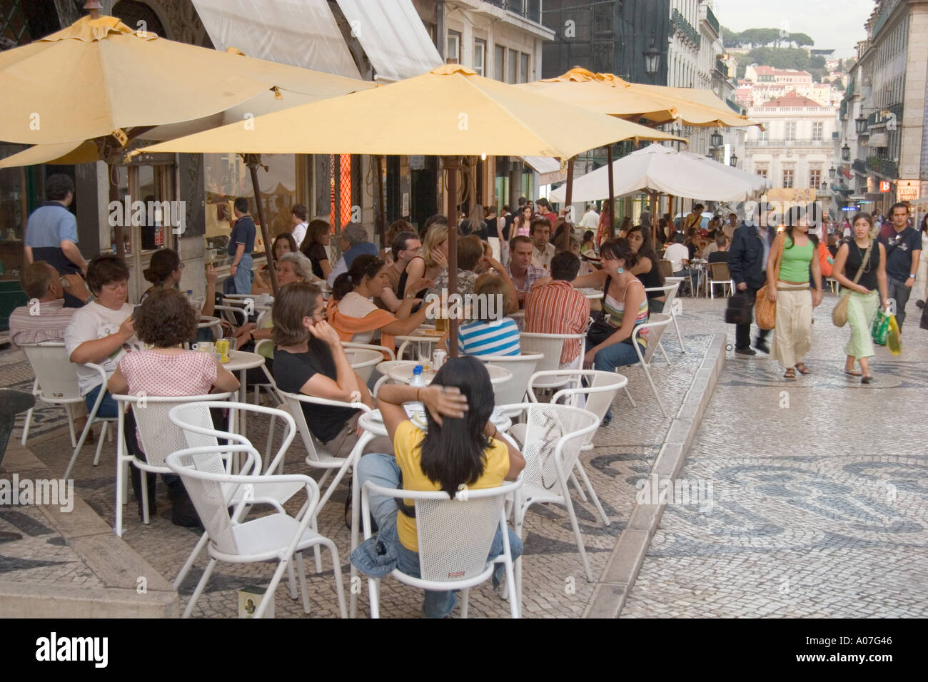 Lisbon Portugal Bar life in Chiado area Stock Photo Alamy