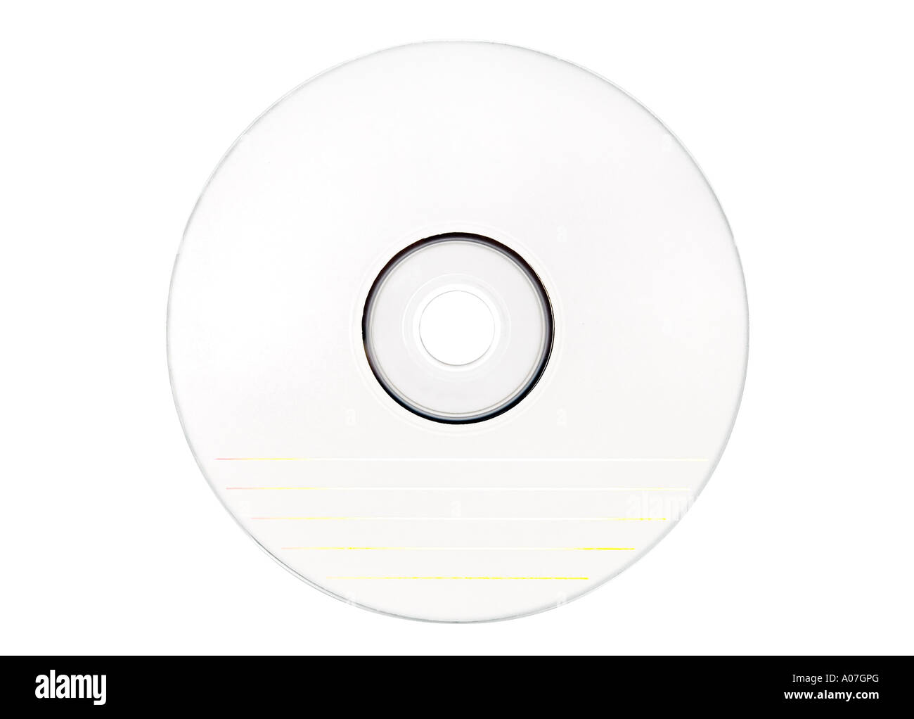 Disc Labeling Blank White Disc Stock Photo Alamy