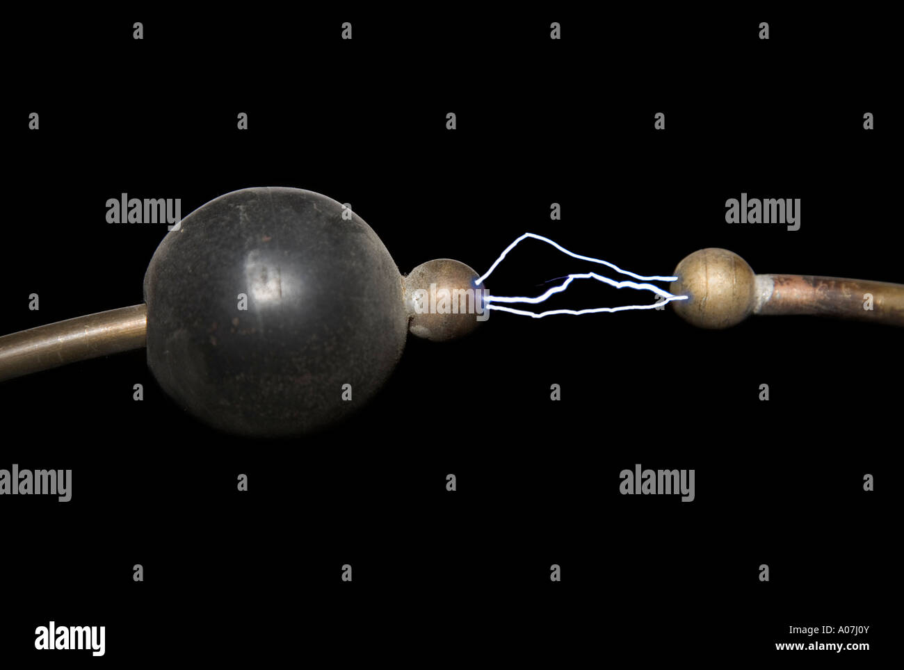 Static Electricity Sparking Across Gap Between Copper Balls Stock Photo simulation-of-extra-high-voltage-long-ac-transmission-line-ppt-download