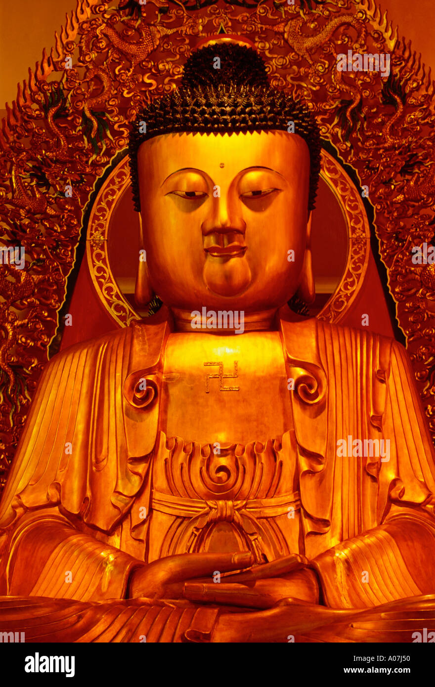 Sakyamuni Buddha, statue, altar, Chuk Lam Shim Yuen, Bamboo Forest