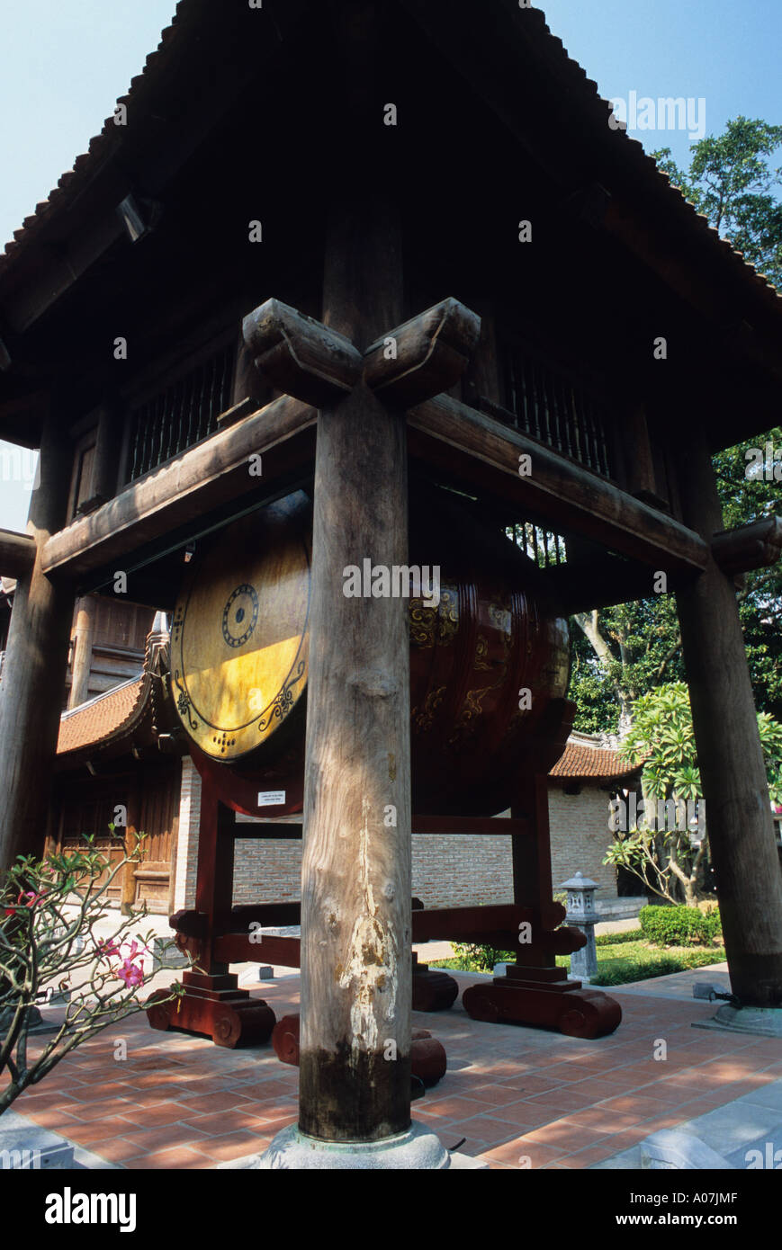 Drum Temple of Litterature Hanoi Stock Photo Alamy