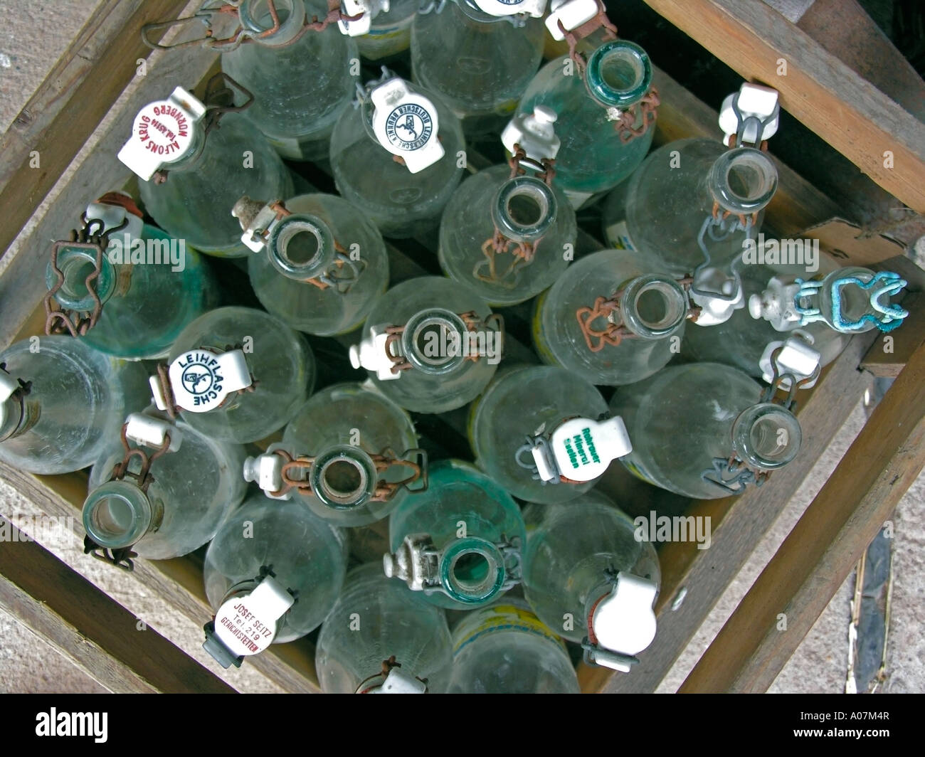 empty old historical beer bottles Stock Photo Alamy
