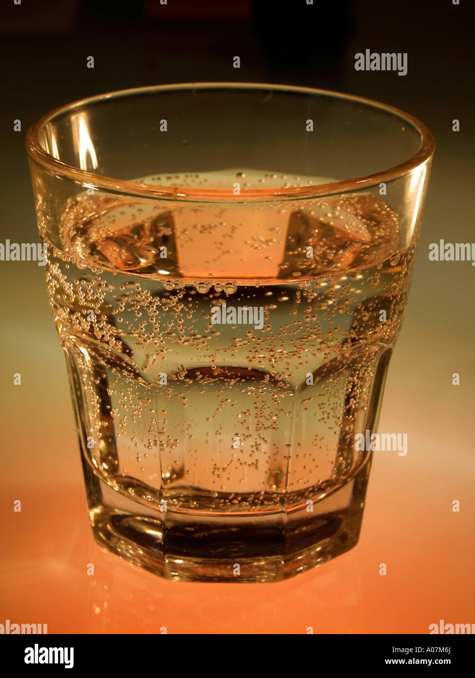 sparkling mineral water in a glass Stock Photo Alamy