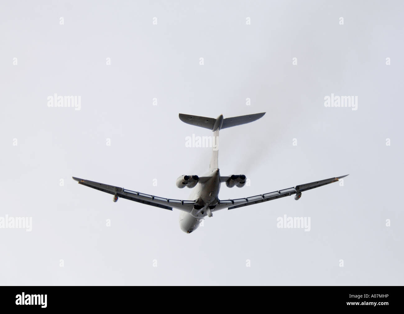 RAF VC 10 departing Kinloss Scotland Morayshire.  XAV 3979-378 Stock Photo