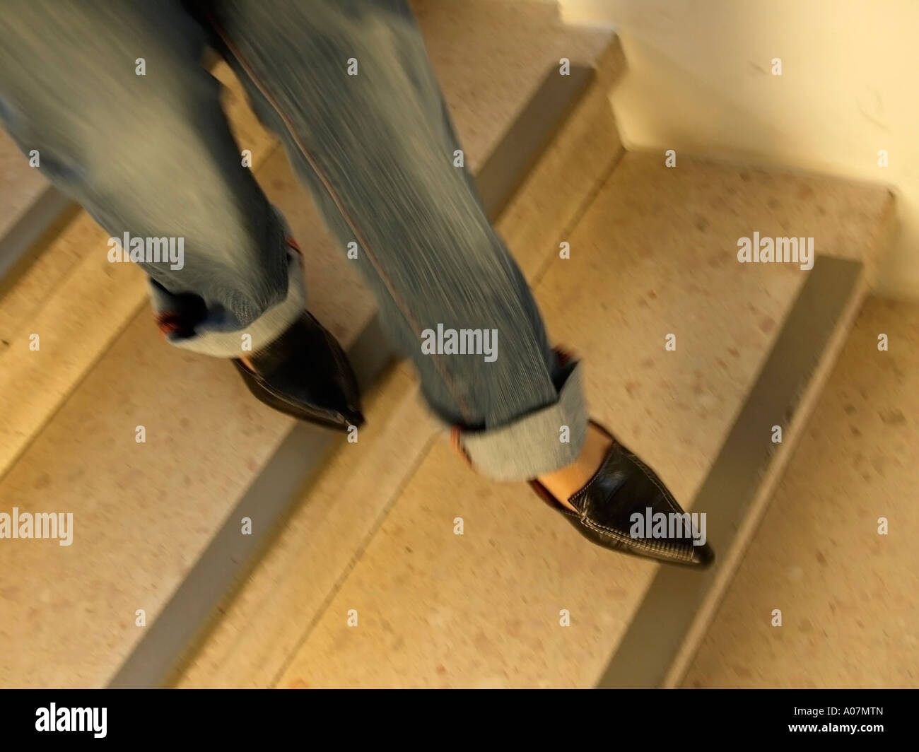 Downward feet hi-res stock photography and images - Alamy