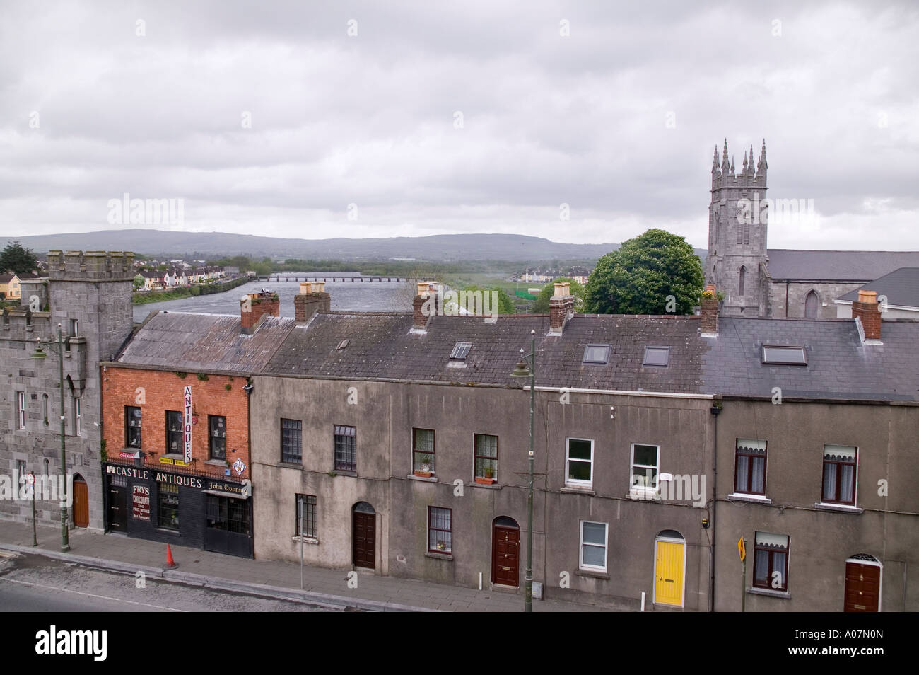 Row houses as seen from King John s castle in Limerick Ireland Stock Photo 9907412 Alamy