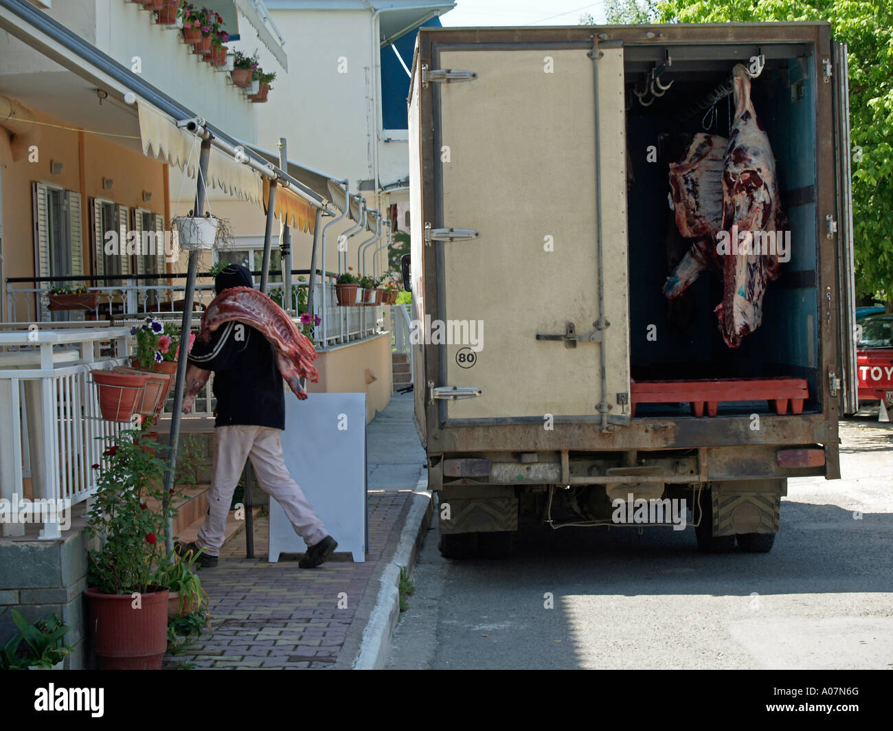 Butchers shop delivery hires stock photography and images Alamy