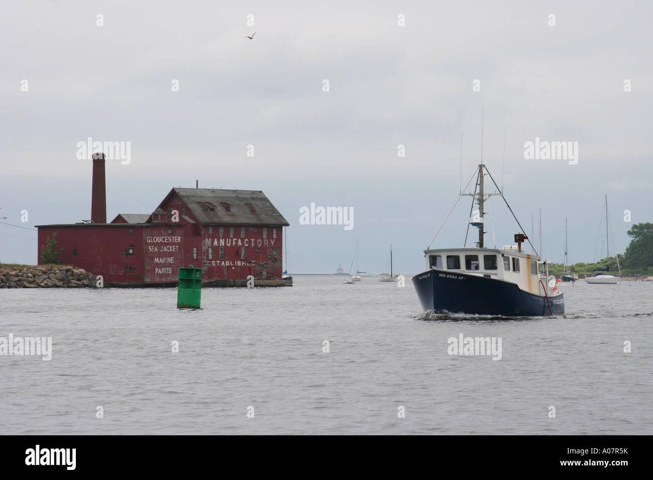 Gloucester Fishing Boat Coming Home Stock Photo Alamy