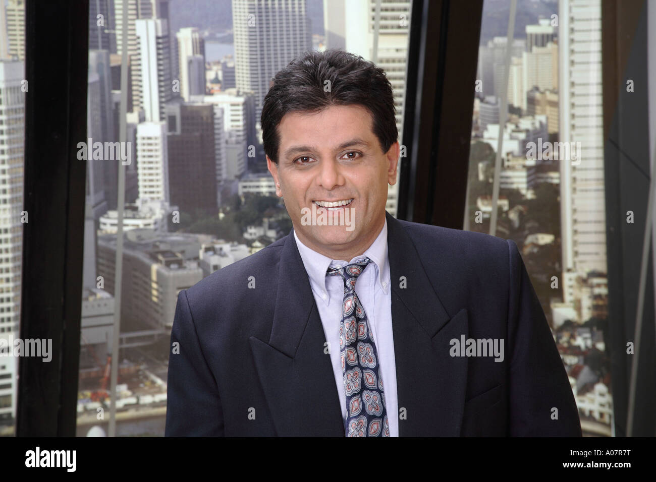 CEO in his cabin in business suit Stock Photo