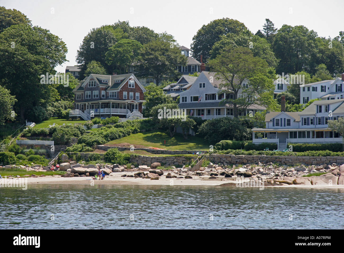 Annisquam River Homes Stock Photo Alamy