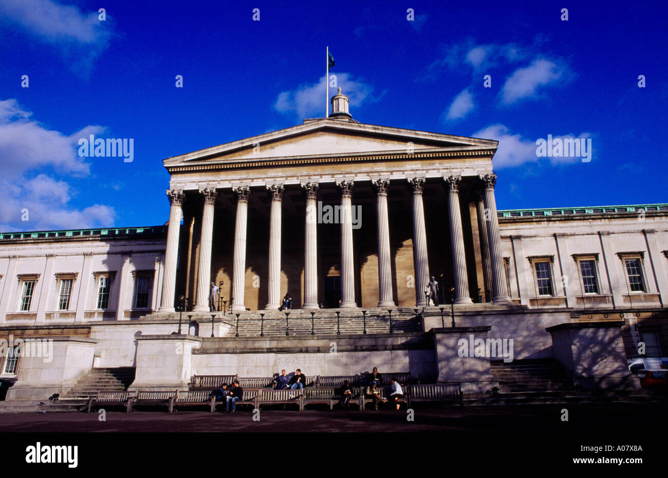 Gower Street London England University College Neoclassical Corinthian Portico Architect William Wilkins Stock Photo