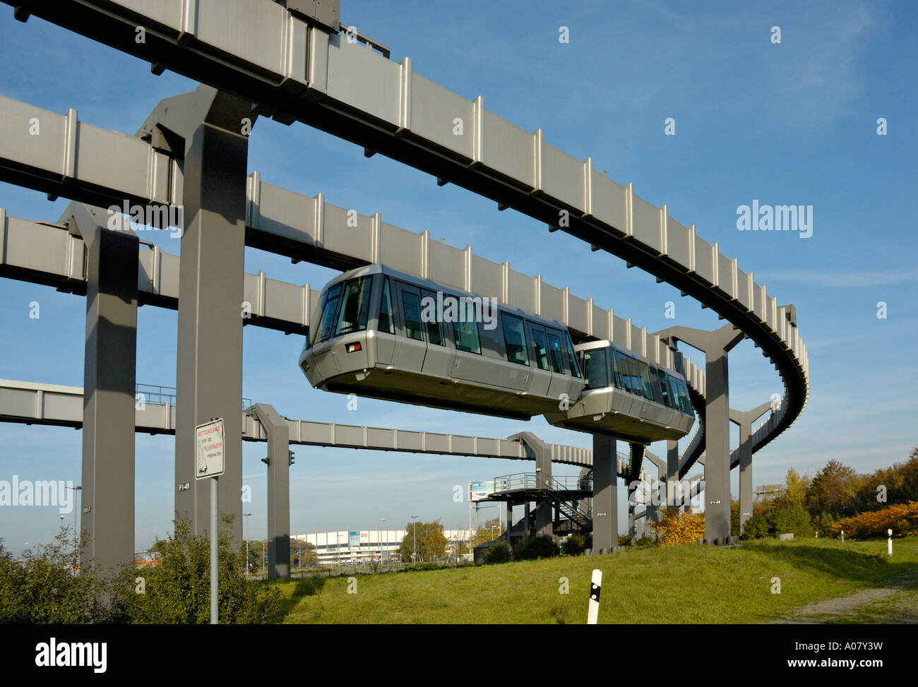 Skytrain, Duesseldorf International Airport, Germany. Stock Photo