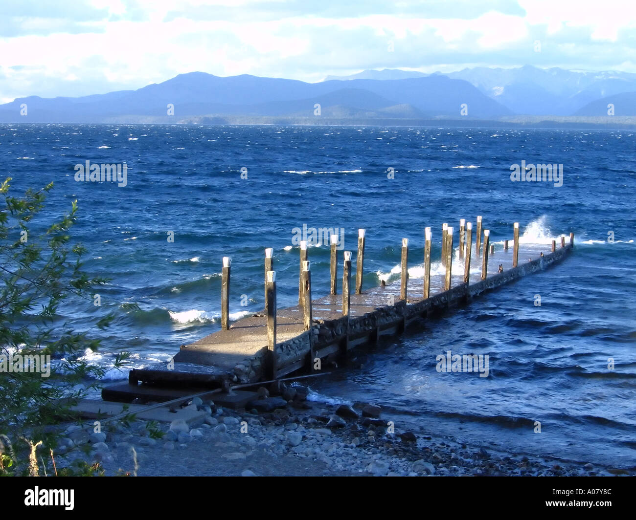 lago Nahuel Huapi, lake in San Carlos de Bariloche, Patagonia, Argentina Stock Photo