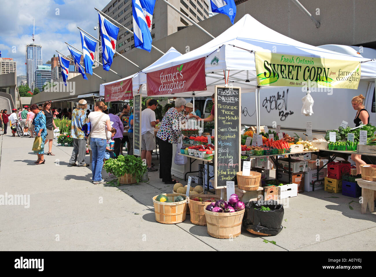 Toronto, Farmers Market, Nathan Phillips Square Stock Photo Alamy