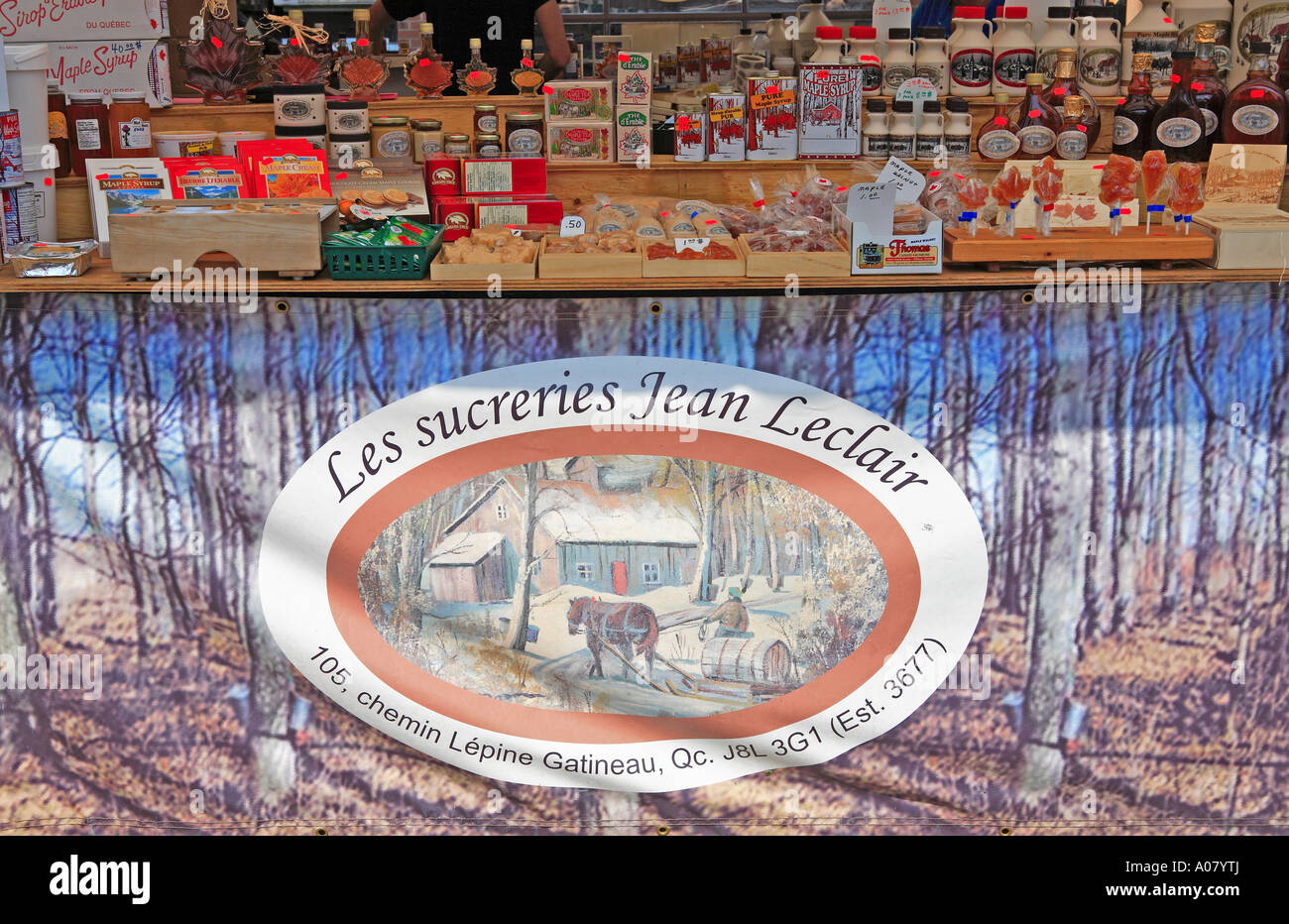 Ottawa, Maple Syrup Stall, Byward Market Stock Photo Alamy