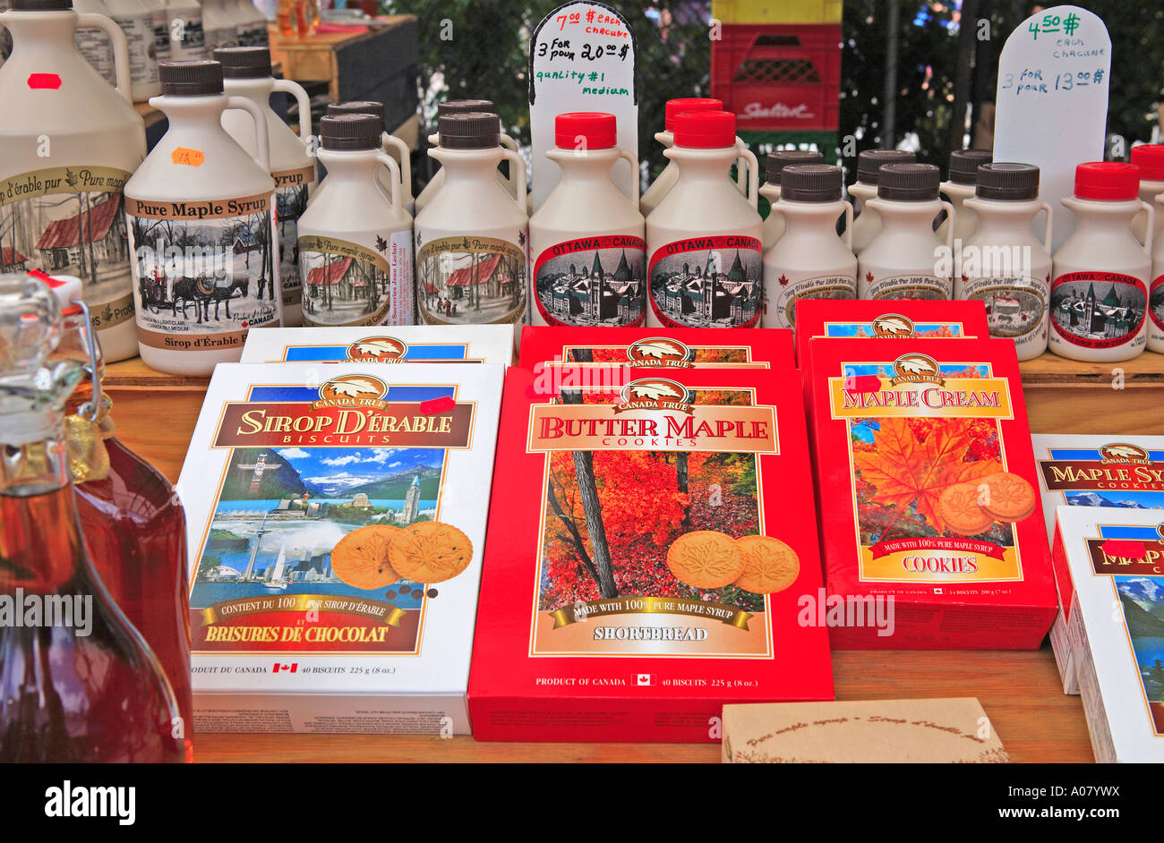 Ottawa, Maple Syrup Stall, Byward Market Stock Photo Alamy