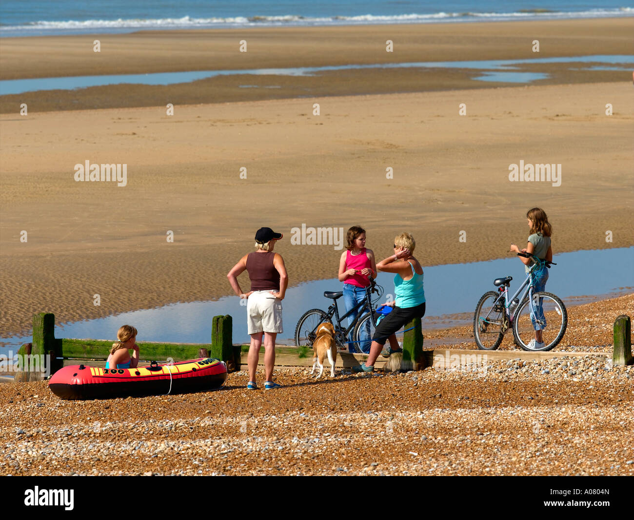 Camber sands beach family hi-res stock photography and images - Alamy
