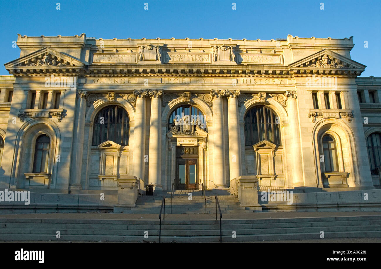 Washington Public Library K Street Washington DC America USA Stock