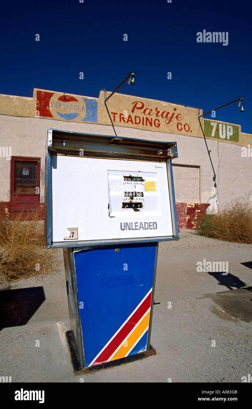 old gasstation on historic Route 66 USA Stock Photo