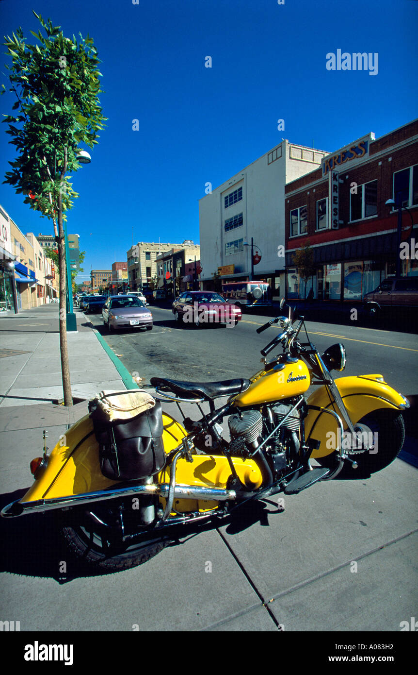 Cruiser Motorcycle on the historic Route 66 Stock Photo