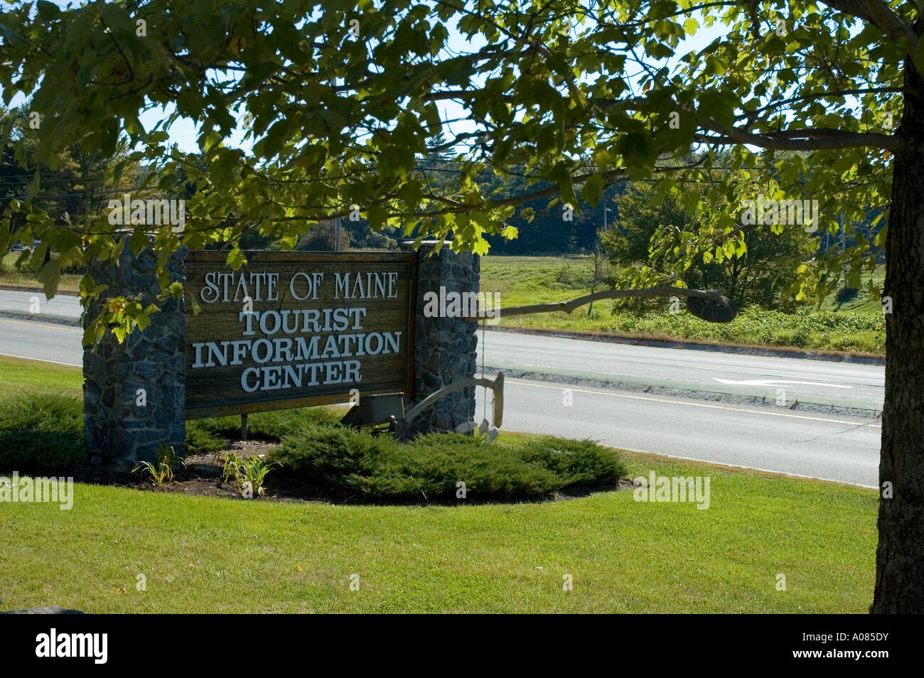 Tourist Information Center Maine Stock Photo