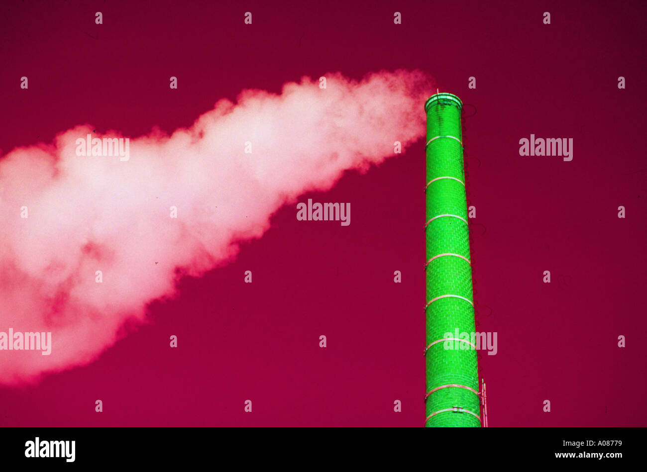 Industrial pollution toxic climate chimney smoking smoke emission effect Stock Photo Alamy