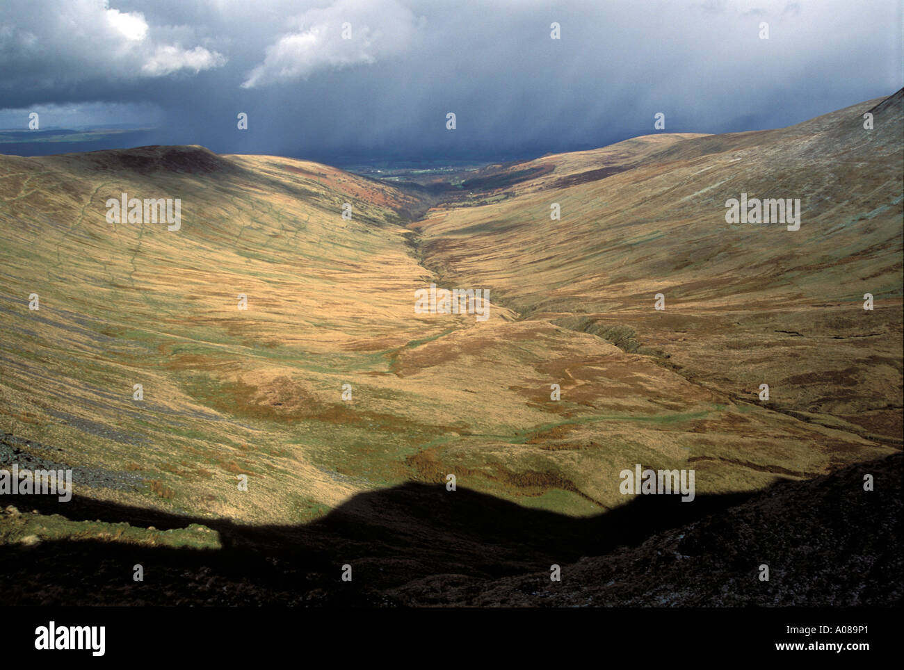 Cwm Oergwm U shaped valley Stock Photo