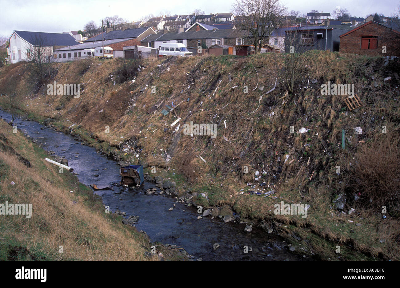 Flytipping, New Tredegar, Rhymney Valley, South Wales Stock Photo Alamy