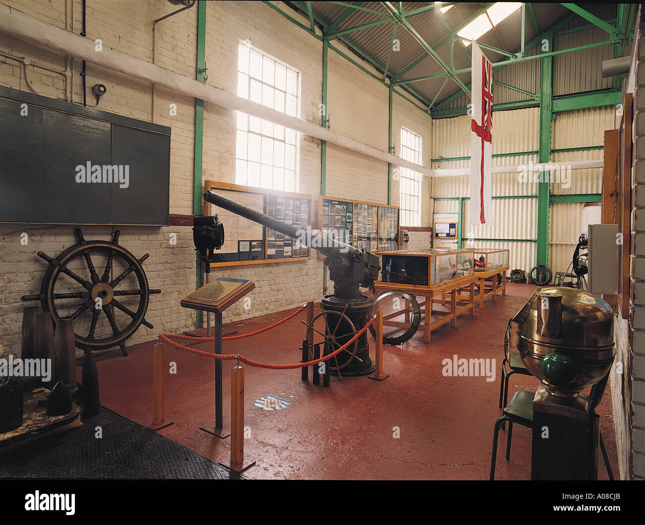 dh Scapa Flow Visitors Centre HOY ORKNEY Entrance exhibition display Stock Photo