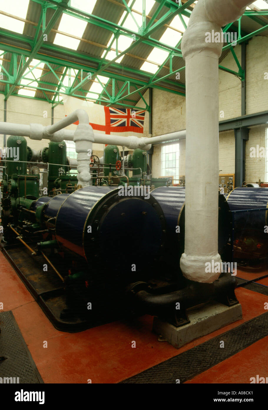 dh Scapa Flow Visitors Centre HOY ORKNEY Oil pump room Stock Photo